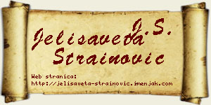 Jelisaveta Strainović vizit kartica